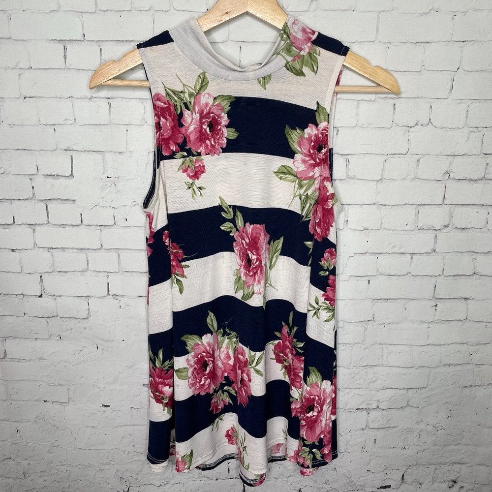 NWOT Women's Boutique P.S. Kate Floral Halter Top Business Casual Office Attire